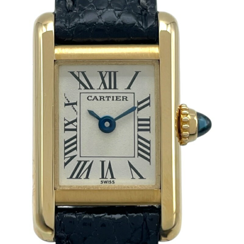 カルティエ Cartier ミニタンク W1501856 シルバー K18YG クオーツ レディース ...