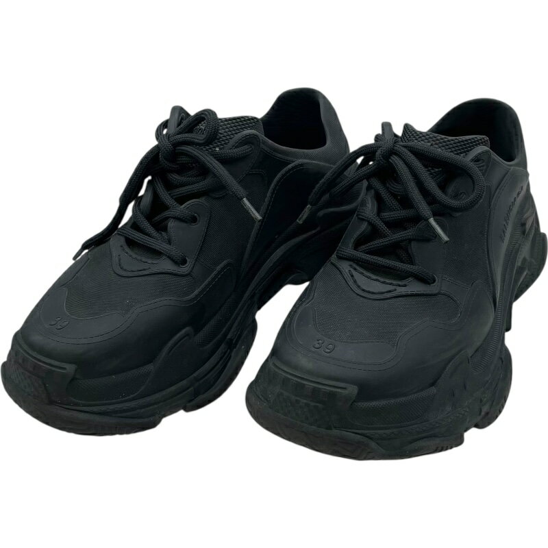 バレンシアガ BALENCIAGA Triple S トレーナースニーカー 752335 ブラック メッシュ メンズ スニーカー【中古】