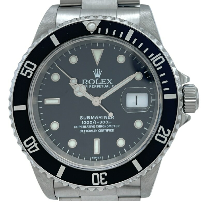 ロレックス ROLEX サブマリーナ― デイト U番 16610 ブラック SS 自動巻き メンズ ...
