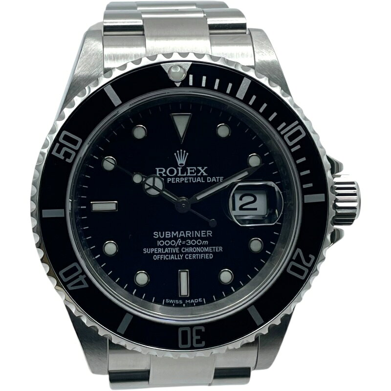 ロレックス ROLEX サブマリーナ 16610 ブラック SS 自動巻き メンズ 腕時計【中古】