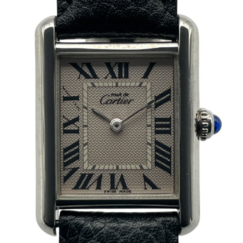カルティエ Cartier マストタンク SM2000年クリスマス限定 W1016130 ピンク SV クオーツ レディース 腕時計【中古】