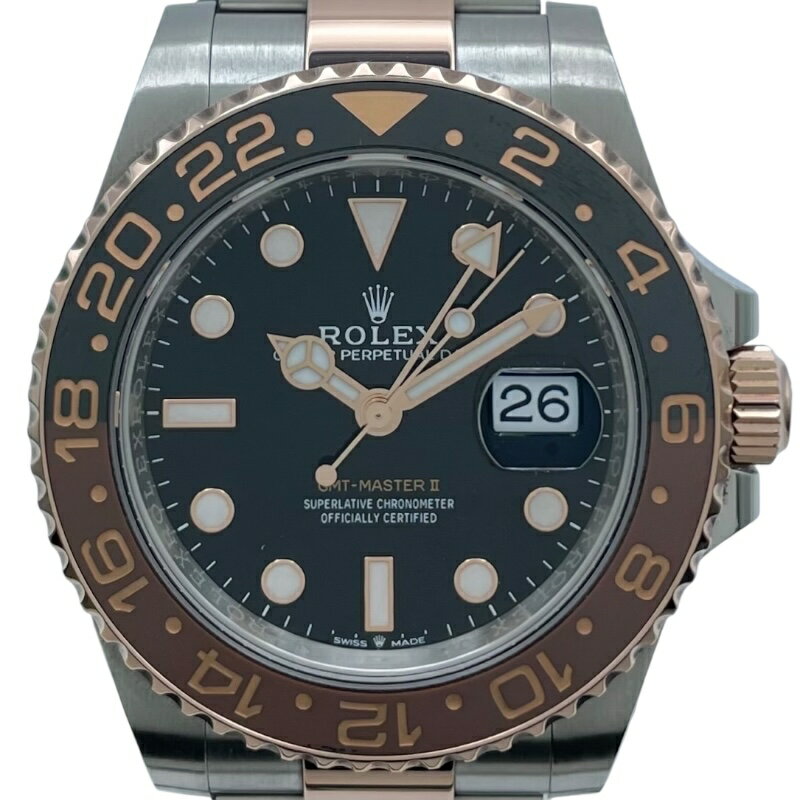 ロレックス ROLEX GMTマスター2 126711CHNR ブラック PG/SS メンズ 腕時計【中古】