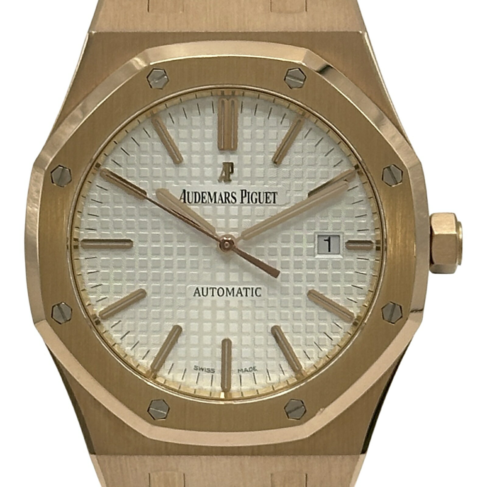 【40,000円OFFクーポン対象！】オーデマ・ピゲ AUDEMARS PIGUET ロイヤルオーク 15400OR.OO.D088CR.01 シルバー ピンクゴールド 自動巻き メンズ 腕時計【中古】