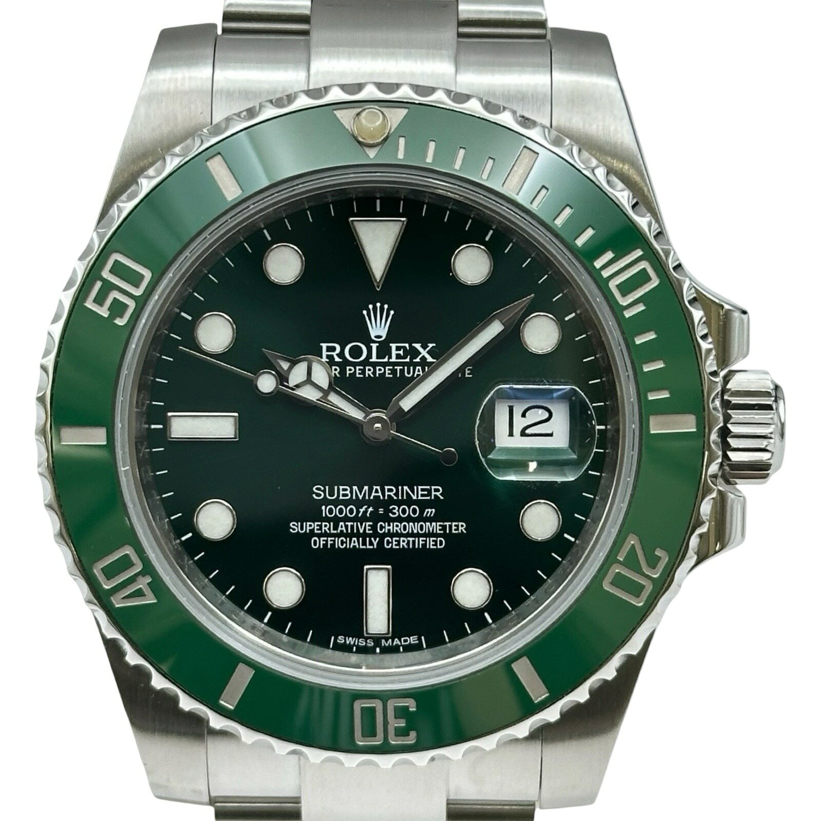 ロレックス ROLEX サブマリーナ 116610LV グリーン ステンレススチール 自動巻き メンズ 腕時計【中古】