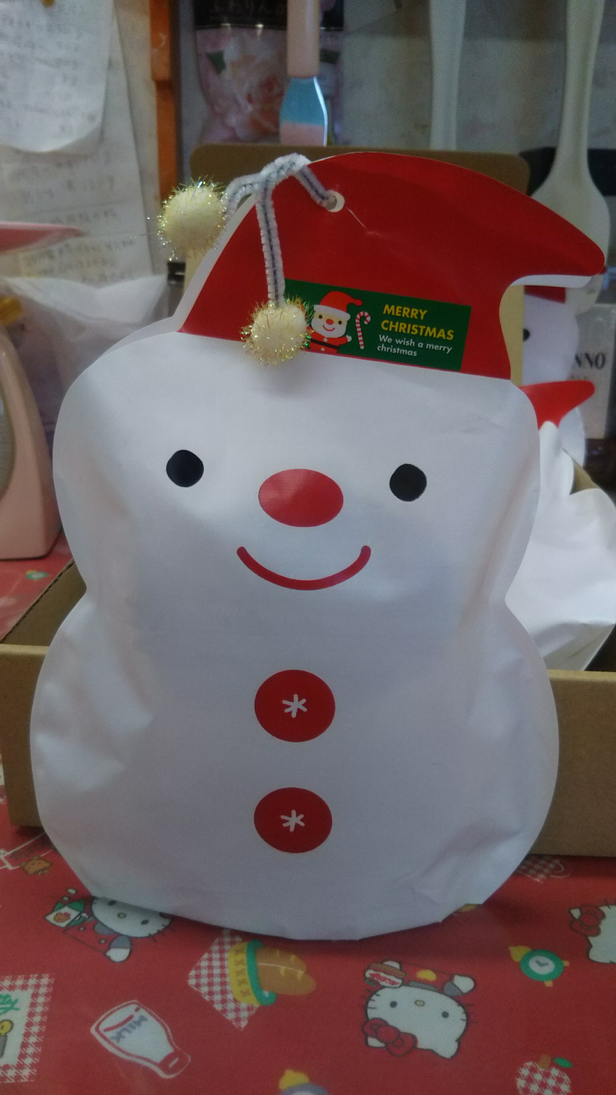 スノーマン(雪だるま)に入ったフィナンシェ冷蔵便
