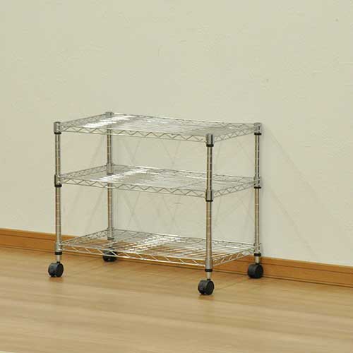 19Φスチールラックセット 3段（メッキ）