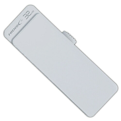 HIDISC USB 2.0 フラッシュドライブ 32GB 白 スライド式 HDUF127S32G2