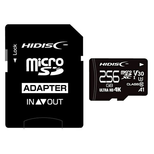 HIDISC Ķ®microSDXC 256GB CLASS10 UHS-I Speed class3 A1б HDMCSDX25...