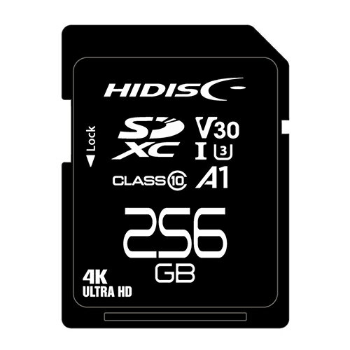 HIDISC SDXCJ[h 256GB CLASS10 UHS-I Speed class3 A1Ή HDSDX256GCL10V30