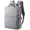 エレコム カメラバッグ リュック オフトコ off toco 2way 撥水加工 ワンタッチ開閉 14インチPC収納 ペットボトルバンド グレー DGB-S04...