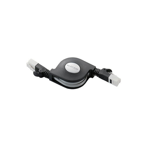 【5個セット】エレコム LANケーブル/CAT6/爪折れ防止/巻取/1.5m/ブラック LD-MCTGT/BKX5