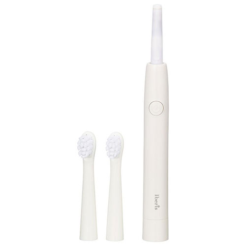 オーム電機 ハイパワー音波歯ブラシ 電池式 専用ブラシ2本付 ホワイト 00-5841 HB-C549K-W