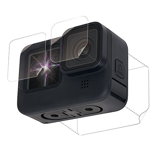 쥳 GoPro HERO9 Black ݸե 饹ե ƿ Ѿ׷ ɻ  ץ9 3H ̡̡ѳ1 AC-GP9BFLPAFFG