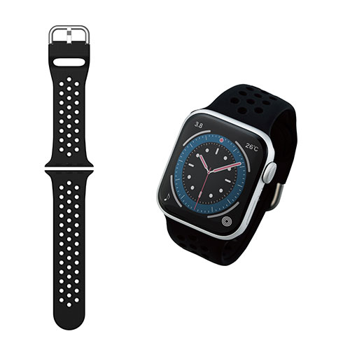 쥳 Apple Watch åץ륦å 41mm 40mm 38mm Х ꥳ  ݡ ̵ ֥å AW-40BDSCNBK