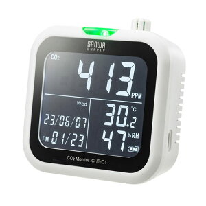 サンワサプライ CO2二酸化炭素測定器(温度・湿度計付き) CHE-C1