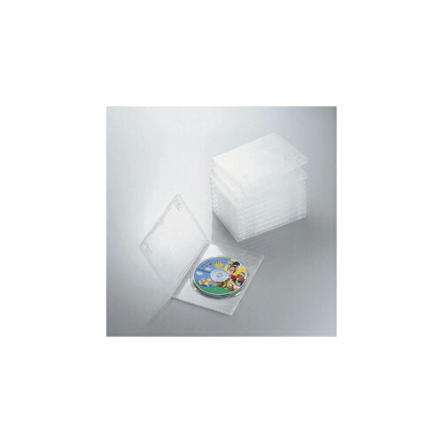 エレコム DVDトールケース クリアー CD/DVD1枚 10 クリアー CCD-DVD03CR