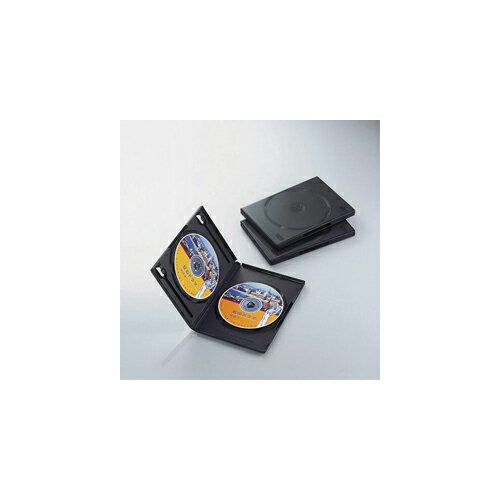 エレコム DVDトールケース ブラック CD/DVD2枚 3 ブラック CCD-DVD04BK