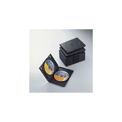 エレコム DVDトールケース ブラック CD/DVD2枚 10 ブラック CCD-DVD06BK