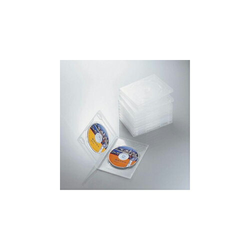 エレコム DVDトールケース クリアー CD/DVD2枚 10 クリアー CCD-DVD06CR