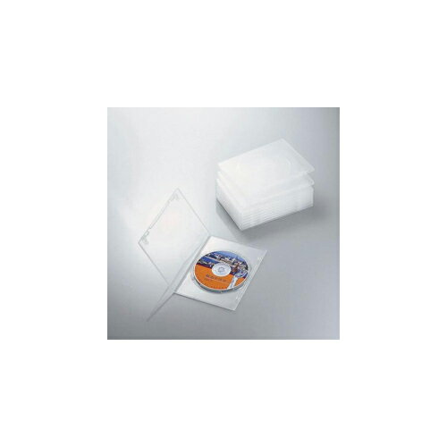 エレコム スリムDVDトールケース CD/DVD1枚 10枚入 クリアー CCD-DVDS03CR