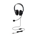 エレコム 両耳大型4極有線ヘッドセット HS-HP02STBK