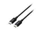 エレコム USB2.0ケーブル(認証品、C-C、やわらか耐久、USB PD対応) 約0.3m ブラック MPA-CCYS03NBK