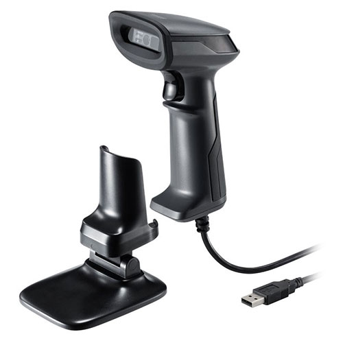 サンワサプライ 2次元バーコードリーダー スタンド付き QRコード対応 BCR-2D10GY