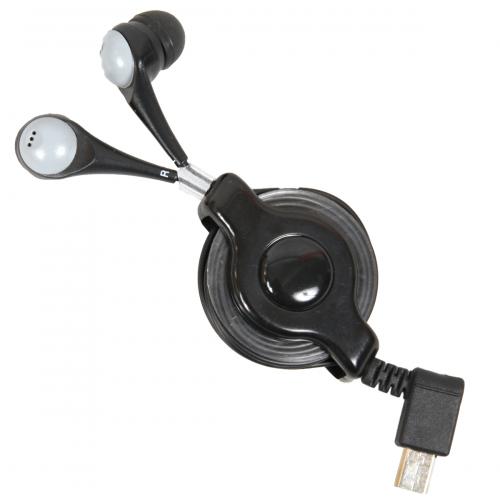 サンコー iBud retractable earphone with microUSB IBUDBL32