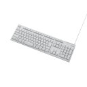 エレコム USB接続 スタンダードキーボード 1.6m ホワイト TK-FCM062WH