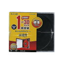 エレコム Blu-ray/DVD/CDケース(標準/PS/1枚収納) 30枚入 ブラック CCD-JSCN30BK