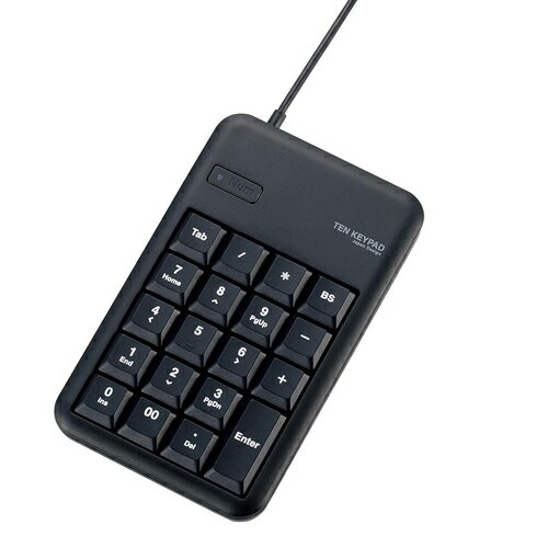 エレコム コンパクトUSBテンキーパッド TK-TCM013BK