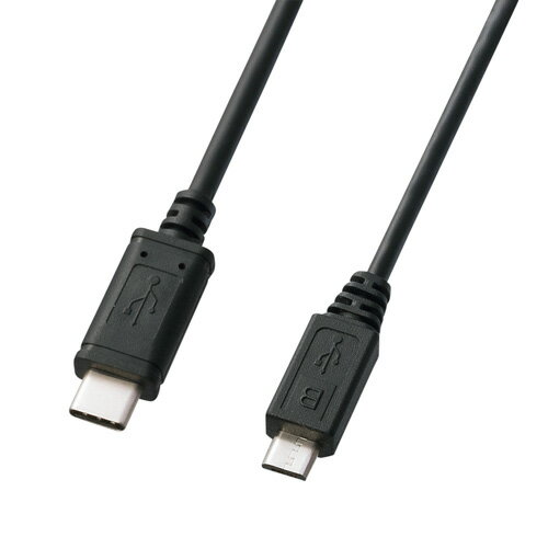 掠ץ饤 USB2.0 Type-C-microB֥ 1m ֥å KU-CMCBP310