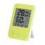 【5個セット】 YAZAWA 熱中症・インフルエンザ警報付きデジタル温湿度計 グリーン DO05GRX5