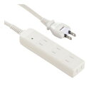OHM 雷に強い安全タップ 4個口 1m 白 HS-TK41S-W