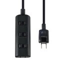 ELPA(エルパ) 扉付タップラン 4個口3m ブラック WBT-N4030B(BK)