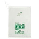 ジャパックス LD規格袋 厚み0.025mm No.20 ひも付き 透明 100枚×5冊×2箱 KU20