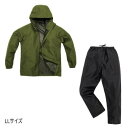 弘進ゴム B-1000 LIGHTレインスーツ カーキ LL H1000BB