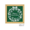 オリムパス クリスマス クロスステッチししゅうキット クリスマスリース X-101・グリーン