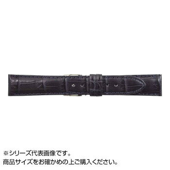 MIMOSA(ミモザ) 時計バンド クロコマット 20mm ネイビー (美錠:銀) WRM-N20