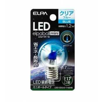 ELPA LEDŵ ߥ˥ܡ륿 ľ17mm G30 ꥢ֥롼LDG1CB-G-E17-G248