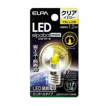 ELPA LEDŵ ߥ˥ܡ륿 ľ17mm G30 ꥢ LDG1CY-G-E17-G249