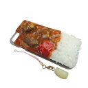 日本職人が作る 食品サンプル iPhone7ケース/アイフォンケース カレーライス ストラップ付き IP-710