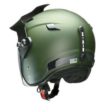 リード工業　RAZZO-V(ラッツォファイブ)　ジェットヘルメット　L(59-60cm未満)　マットグリーン
