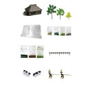 Zショーティーミニレイアウトセット専用情景セット(夏) SS001-2