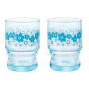 アデリアレトロ 水飲みコップ ペア 花の輪 S6349