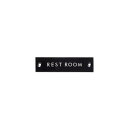 サインプレート REST ROOM ブラック 63954