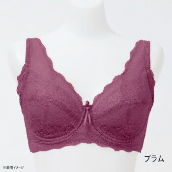 TAMURA yauco 脇高ワイヤー入り フルカップブラジャー プラム B80 YTA22