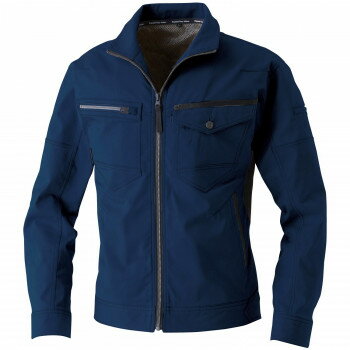 桑和 3042-00 長袖ブルゾン 3Lサイズ ネイビー(1) SOWA