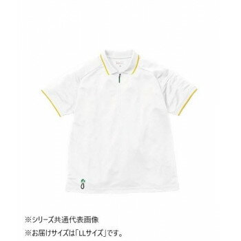 桑和 B7915-61 半袖ハーフジップポロシャツ LLサイズ ホワイト(0) BEAMS DESIGN