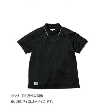 桑和 B7915-61 半袖ハーフジップポロシャツ Mサイズ ブラック(4) BEAMS DESIGN
